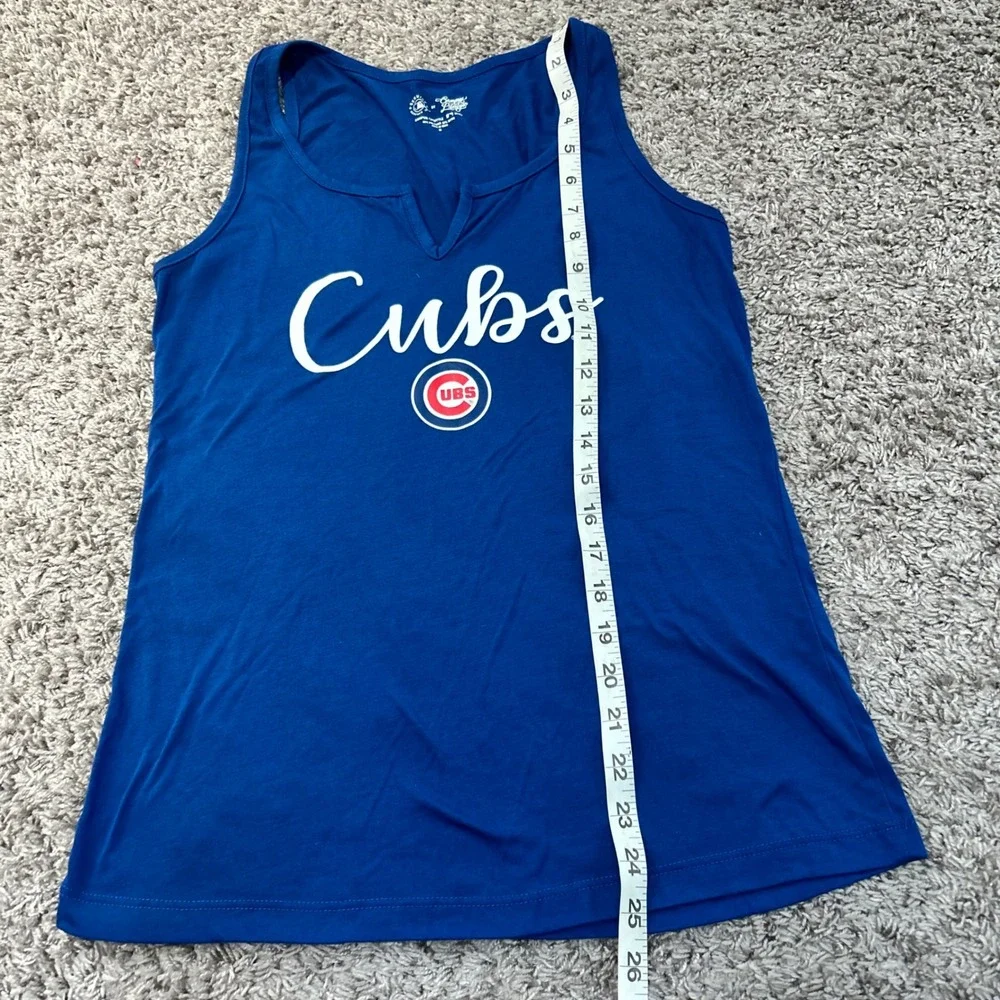 Campus Lifestyle Chicago Cubs MLB Royal Blue Notched V-Neck Tank Top  Medium - Picture 3 of 7